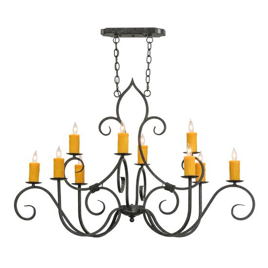 2nd Ave Design 01.0731.48.OVAL.AIG.CC22 Clifton Chandelier in Antique Iron Gate