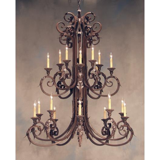 2nd Ave Design 01.0810.48 Serratina Chandelier in Rustic Iron