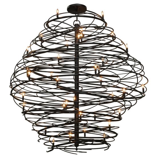 2nd Ave Design 01.0995.73.BLK Cyclone Chandelier in Black