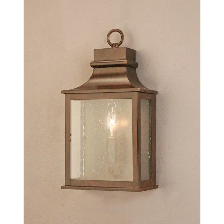 2nd Ave Design 03.1339.7 Basille Pocket Lantern - Small Exterior Lantern in Antique Rust