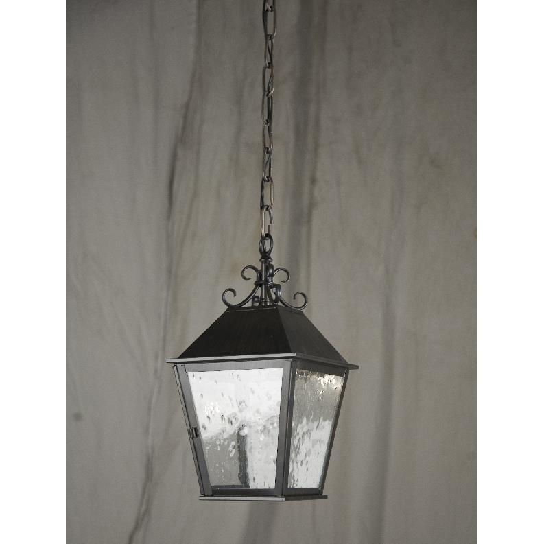 2nd Ave Design 03.1H224.TSCROLL Tiamo Custom Hanging Lantern - 9 Exterior Lantern in Blackwash