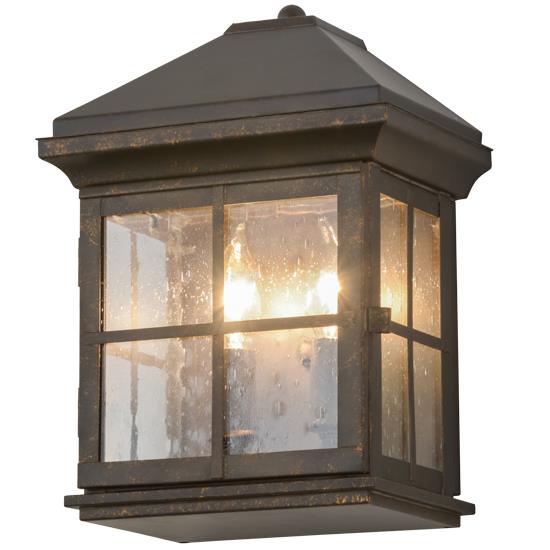 2nd Avenue Lighting 03.9W811.GT Myles Lantern Indoor Wall Sconce in Gilded Tobacco