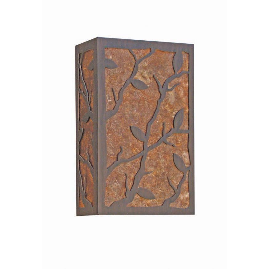 2nd Ave Design 04.1029.10 Branch Leaf Exterior Wall Light in Rustic Iron