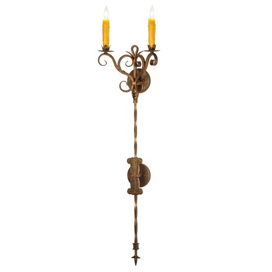 2nd Ave Design 04.1077.2.48H.CC27 Palmira Amber Sconce in Gilded Tobacco