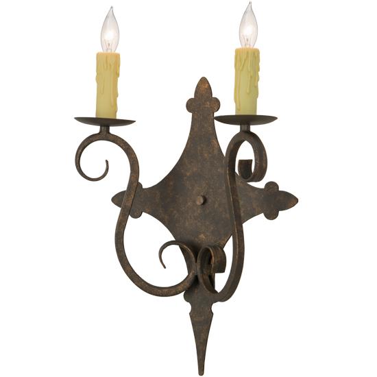 2nd Ave Design 04.1127.2.GT.PRCC Angelique Sconce in Gilded Tobacco