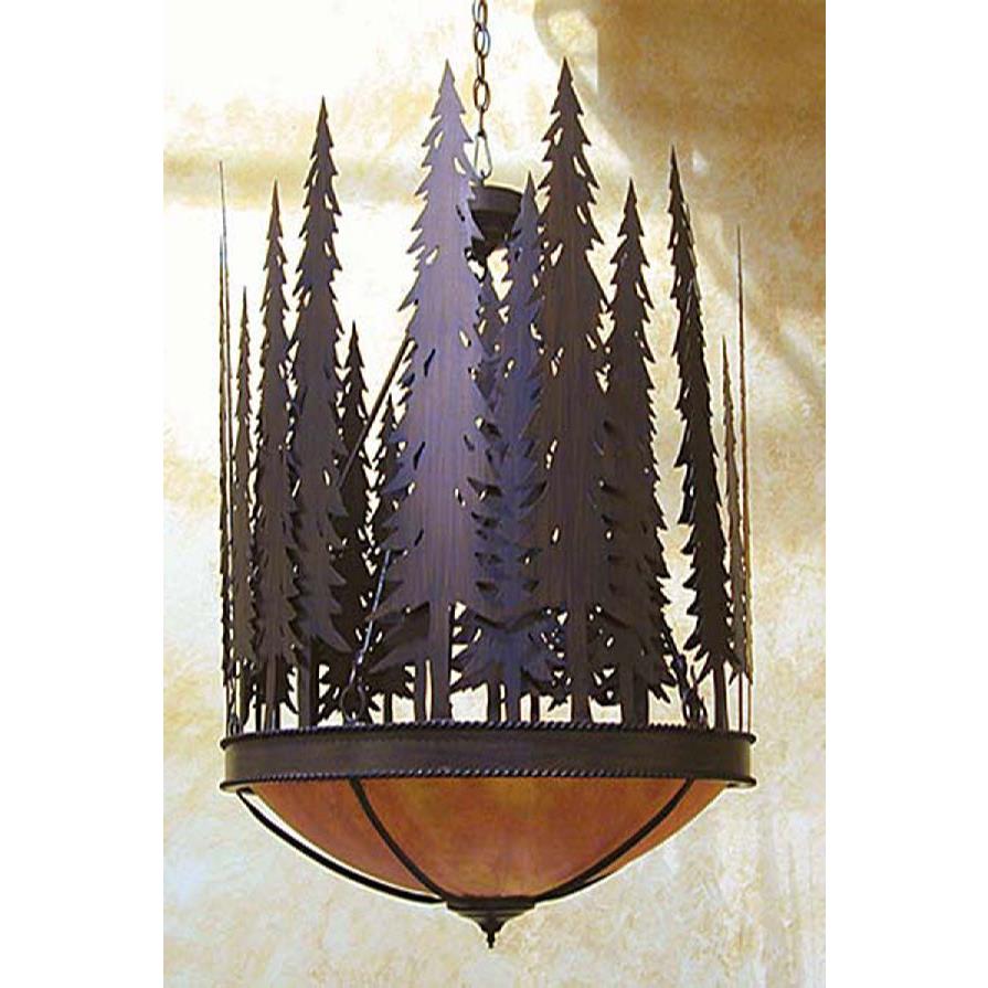 2nd Ave Design 05.0672.30 Deep Towering Pines Pendant in Rustic Iron