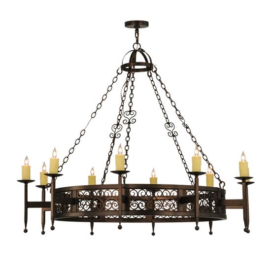 2nd Ave Design 05.0747.60.CC23 Toscano Ivory Chandelier in Mahogany Bronze