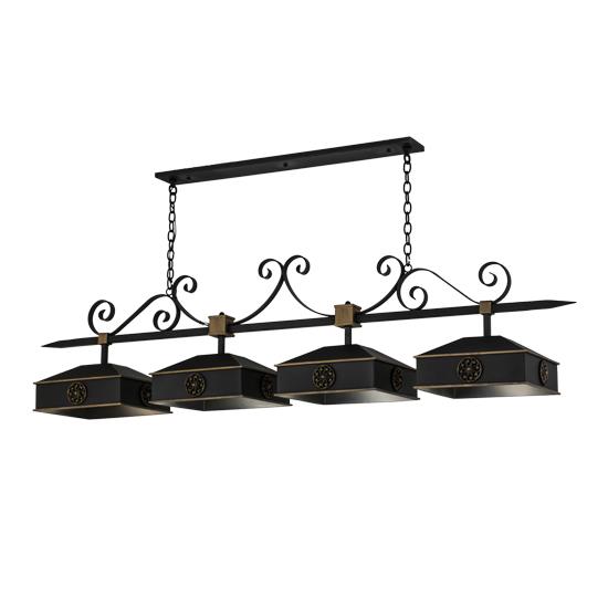 2nd Avenue Lighting 05.0948.78.MOD Stefano Pendant in Blackwash W/Gold Accents
