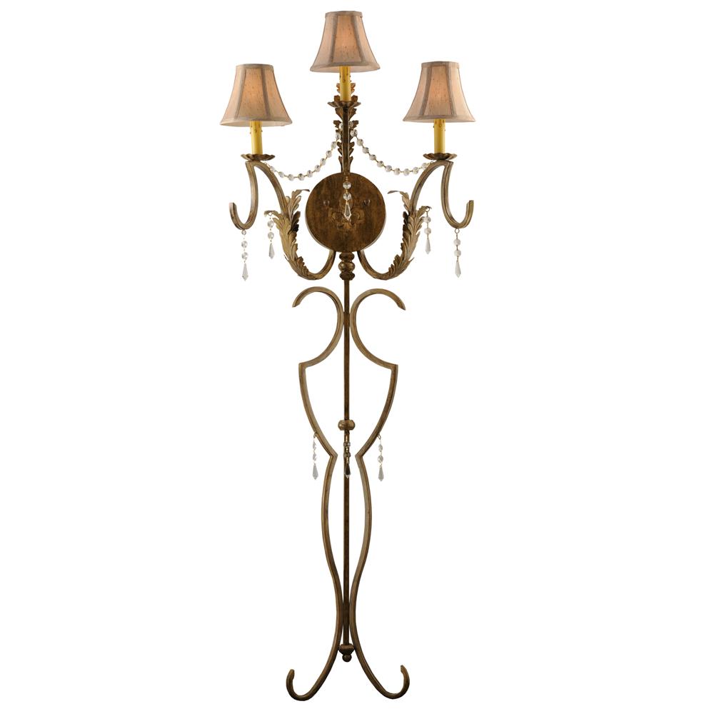 2nd Avenue Lighting 17211-1  Old Broadway 3 LT Wall Sconce in Light Brushed Gold