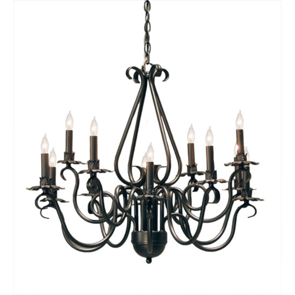 2nd Avenue Lighting 87375.3  Caleb 12 Light Chandelier in Gilded Tobacco