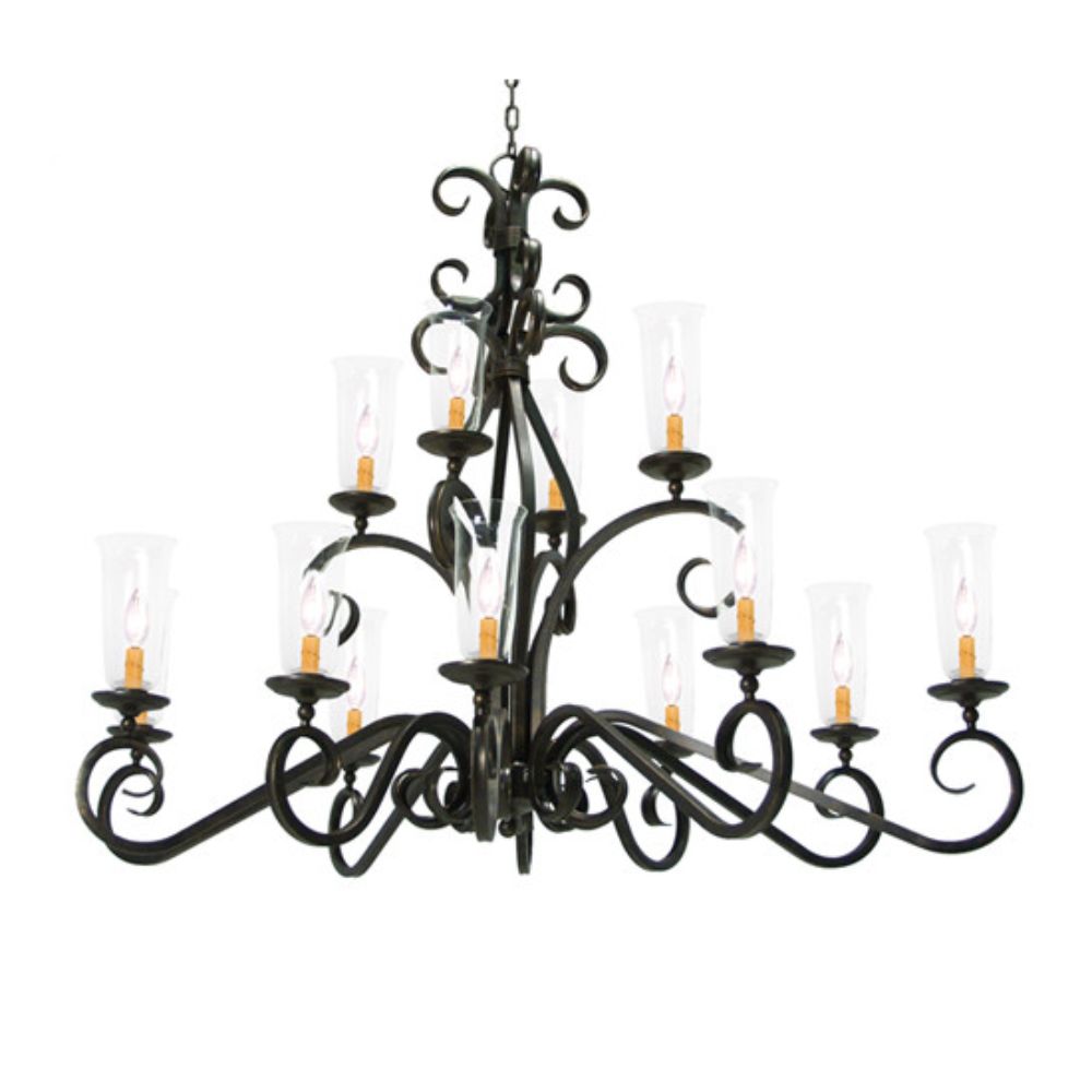 2nd Avenue Lighting 871480.6  Wilkes Two Tier Oblong Chandelier in Gilded Tobacco