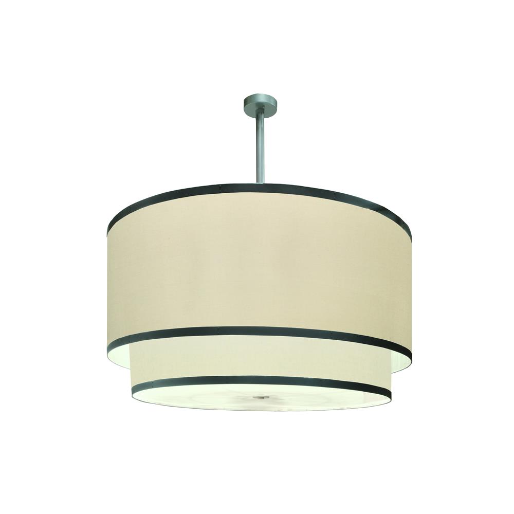2nd Avenue Lighting 1-0470233309-47  Cilindro 2 Tier Textrene Pendant in Tex Black Trim/Sparkle Silver Rod