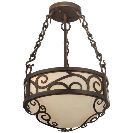 2nd Ave Design 871175.12.18H Lilliana Inverted Pendant in Rustic Iron