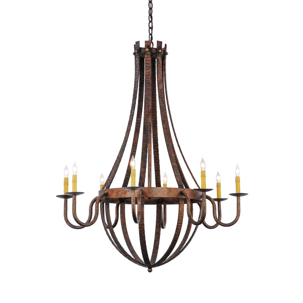 2nd Avenue Lighting 1-0456151255-0  Barrel Stave Madera 8 LT Chandelier in Rococco