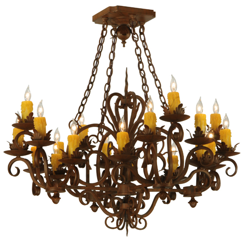 2nd Ave Design 05.0684.37.MOD Kimberly Chandelier in Rustic Iron