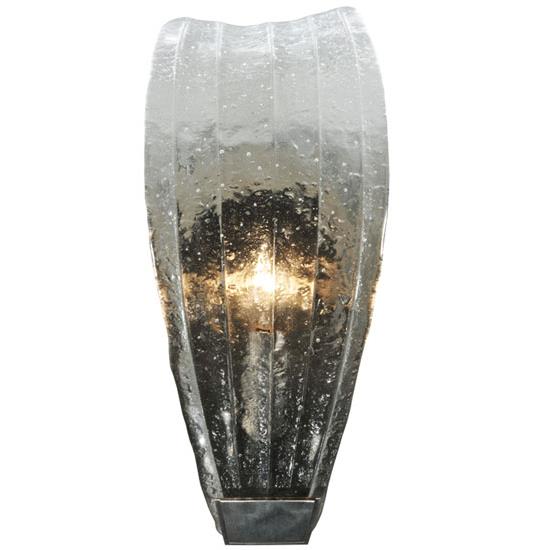 2nd Avenue Lighting 220408-1 5.7 Metro Fusion Crystal Clear Glass Wall Sconce in Brushed Stainless Steel