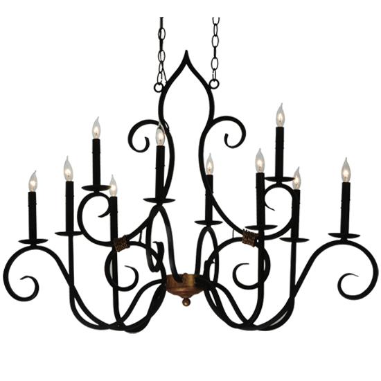 2nd Ave Design 01.0731.42.OVCC Clifton Chandelier in Black & Autumn Leaf