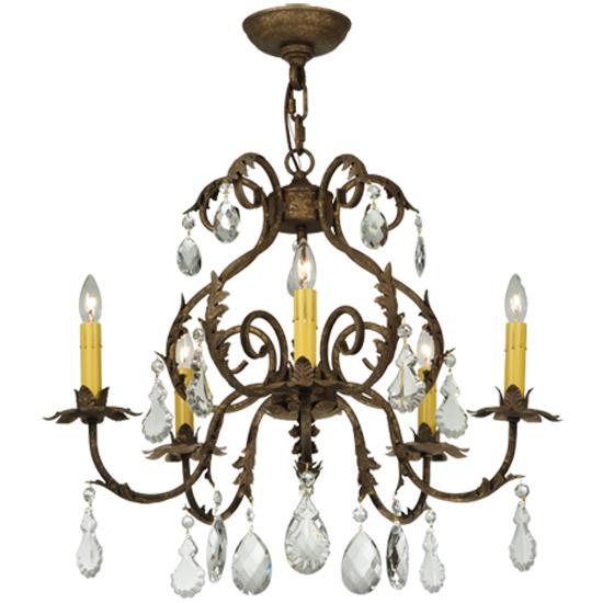 2nd Ave Design 87896.24.CX Chantilly Crystal Chandelier in Pompeii Gold