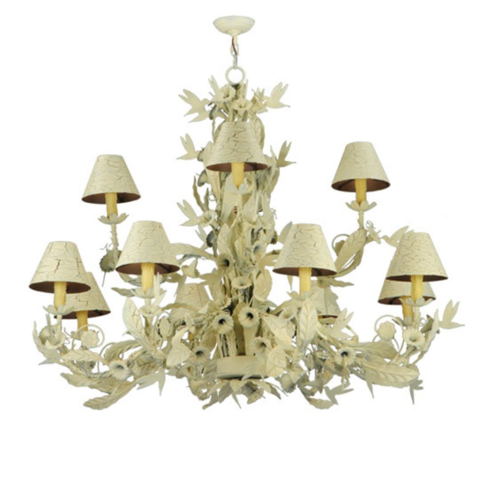 2nd Ave Design 87756.48.5510 Le Printemps Chandelier in White Crackle