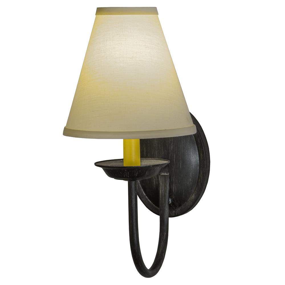2nd Avenue Lighting ES.7.0.CFL  Classic W/Fabric Shade Wall Sconce in B X 3.5"T X 6.5"H