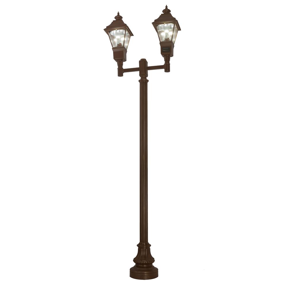 2nd Avenue Lighting 220834-2  Carefree 2-Light Street Lamp in Rustic Iron