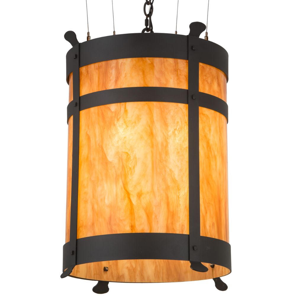 2nd Avenue Lighting 41302-7 19" Wide Beartooth Pendant  in Wrought Iron