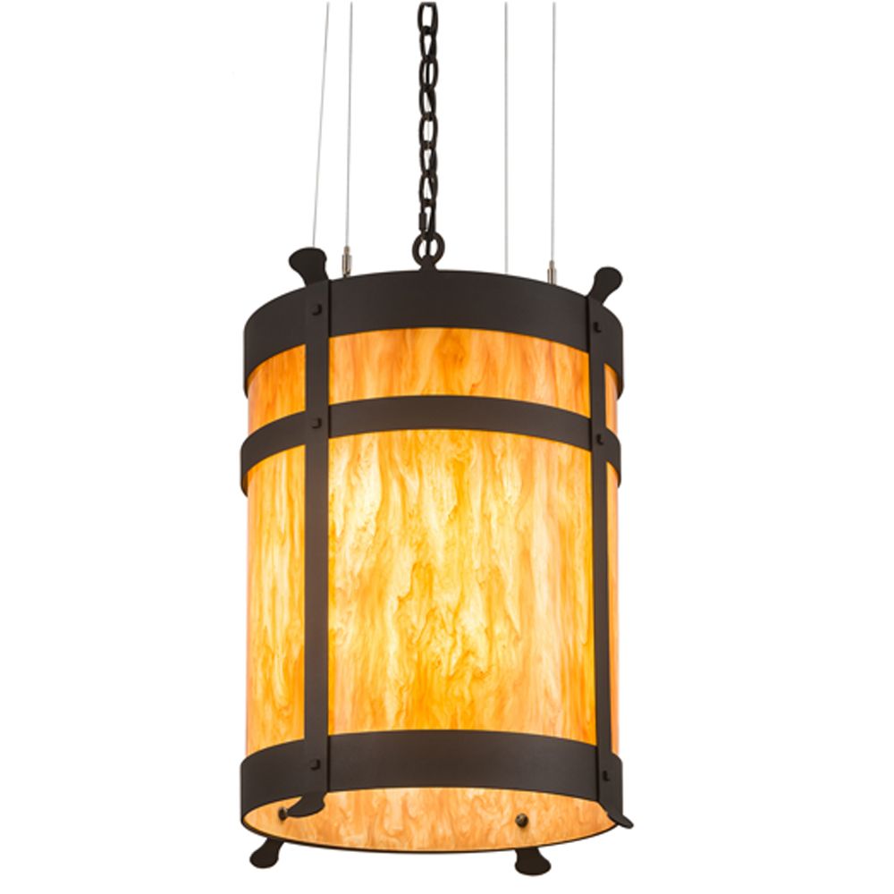 2nd Avenue Lighting 66016-1 19"W Beartooth Pendant in (Frosted Inside)