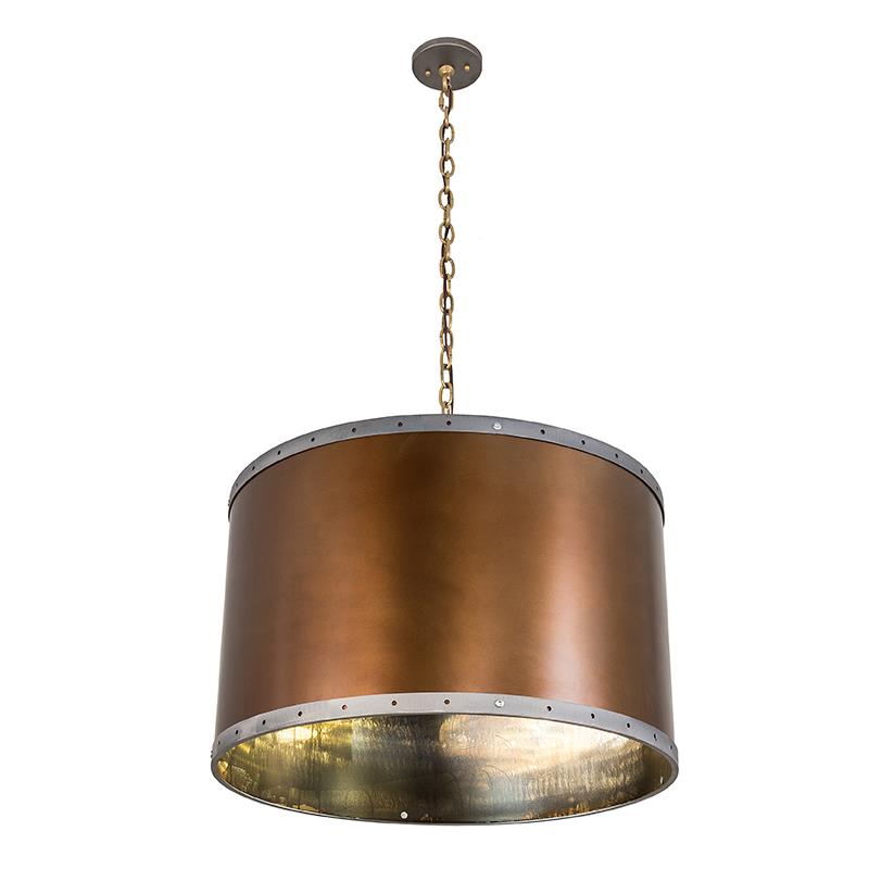 2nd Avenue Lighting 18938-175 Cilindro Hanover Pendant in Burnished Copper