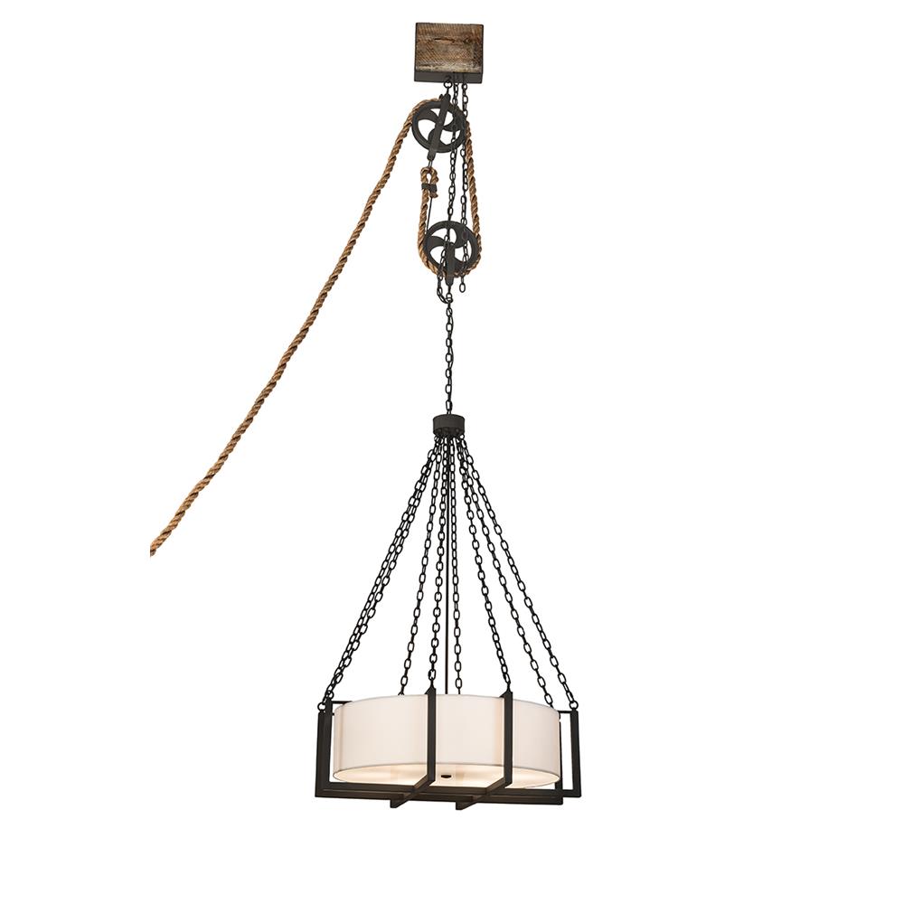 2nd Avenue Lighting 2549-29 Cilindro Bartlett Pendant in Wrought Iron