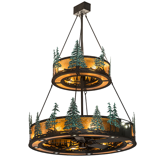 2nd Avenue Lighting s13225-1 Tall Pines with Up and Downlights Chandel-Air in Textured Black