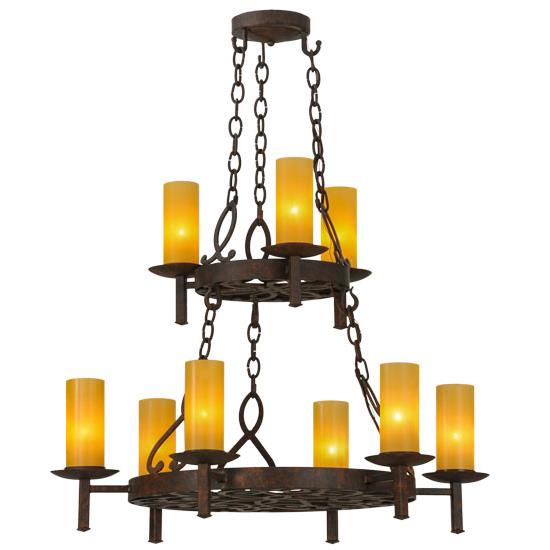 2nd Ave Design 200010.11.GL Newcastle Chandelier in Rusty Nail