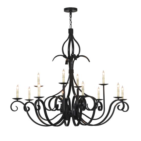 2nd Ave Design 200076.18 Cypress Chandelier in Black Wrought Iron