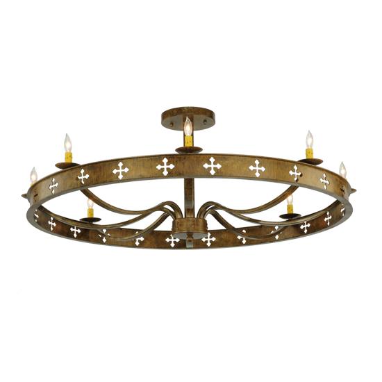 2nd Ave Design 202258.13.S Byzantine 8 Ceiling Mount in Brushed Gold