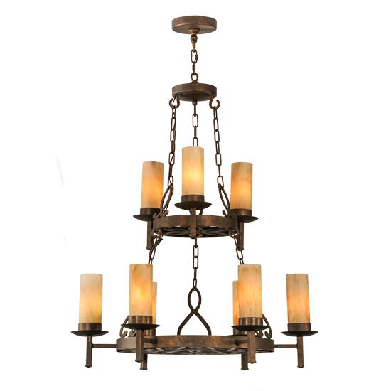 2nd Ave Design 210185.1.NH Newcastle 9 Chandelier in Gilded Tobacco