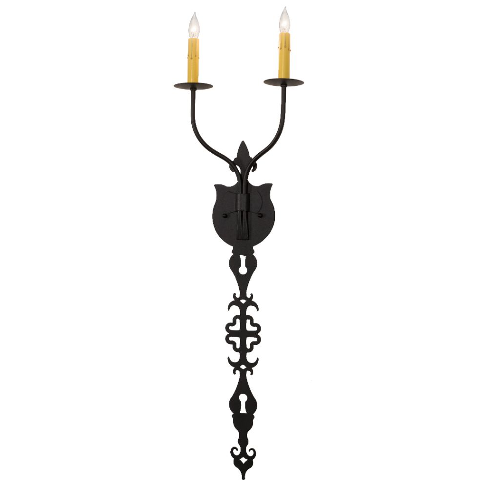 2nd Avenue Lighting 04.1079.2.ADA.3OWI 11" Wide Merano 2 Light Wall Sconce in Old Wrought Iron