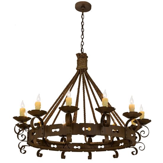 2nd Avenue Lighting 217615-5 Goulaine Corde Chandelier in Rustic Iron