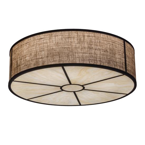 2nd Avenue Lighting 217888-16 Cilindro Burlap Textrene Ceiling Mounts in Oil Rubbed Bronze