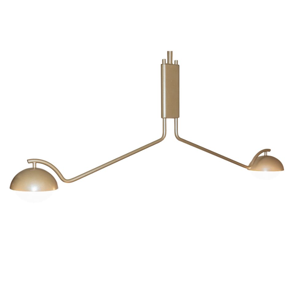 2nd Avenue Lighting 400020-1500A 63" Long Bola Deux 2 Panel Oblong Pendant in Champagne Metallic