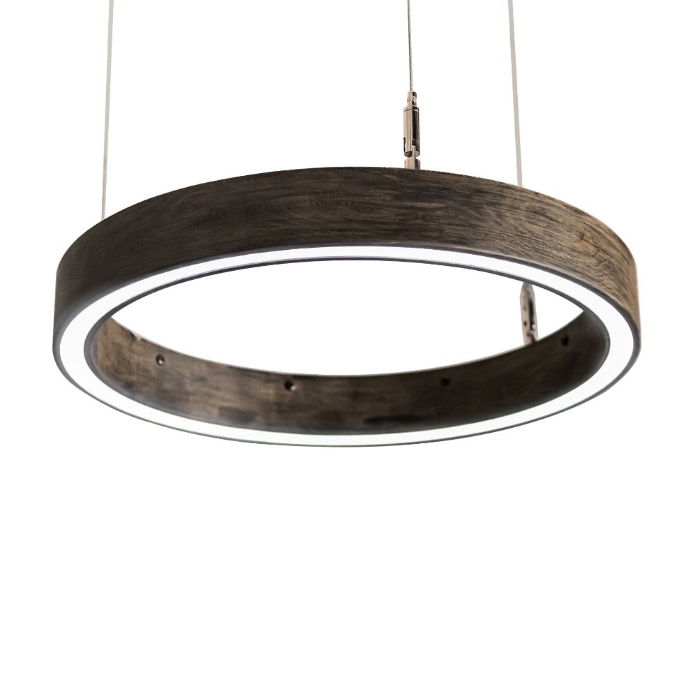 2nd Avenue Lighting 59735-1718A 16" Wide Anillo Halo Pendant in Florence Walnut