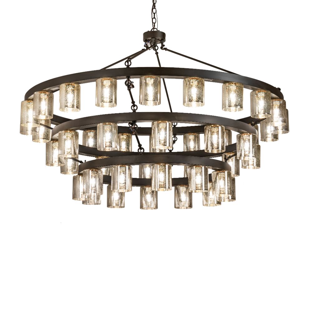 2nd Avenue Lighting 7748-1502 70" Wide Loxley Horizon Ring 42 Light Three Tier Chandelier in Oil Rubbed Bronze