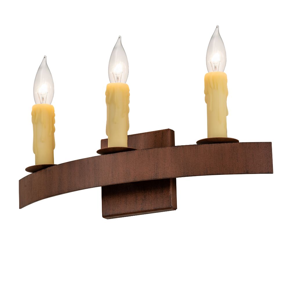 2nd Avenue Lighting 751421.18 18" Wide Lakeshore 3 Light Wall Sconce in Rustic Iron