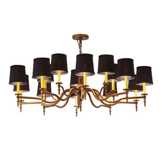 2nd Avenue Lighting 39219-46.BS Toby Chandelier in Transparent Copper On Extreme Chrome