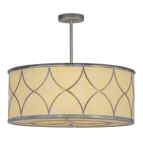 2nd Ave Design 39537-11 Revival Deco Cilindro Pendant in Natural Steel