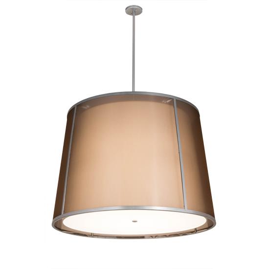 2nd Avenue Lighting 47110-456 Cilindro Textrene Tapered Pendant in Wheel Silver