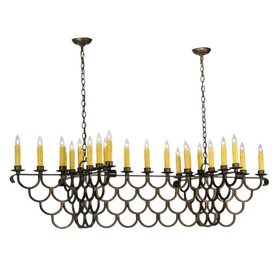 2nd Ave Design 50286.141 Picadilly Oblong Chandelier in Antique Copper/Black Stipple