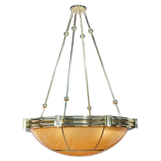 2nd Avenue Lighting 60635-6E Auburn Inverted Pendants in Polished Brass