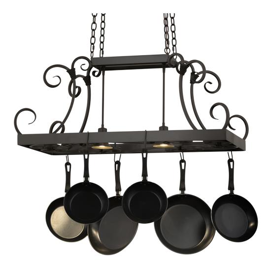 2nd Ave Design 63904-1 Caiden Pot Rack in Timeless Bronze