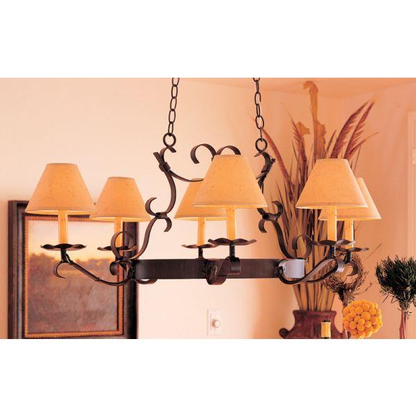 2nd Ave Design 87029.38 Handforged Oval Chandelier in Rustic Iron