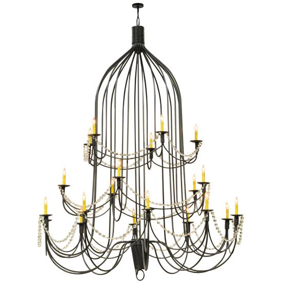 2nd Ave Design 87064.72.3TR.X Bell Chandelier in Wrought Iron