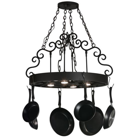 2nd Ave Design 871504.32.WI Dior Pot Rack in Wrought Iron